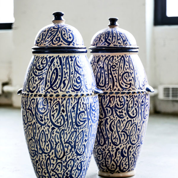 Pair of Fez Urns