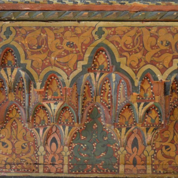ANTIQUE MOROCCAN PAINTED DECORATIVE WOODWORK
