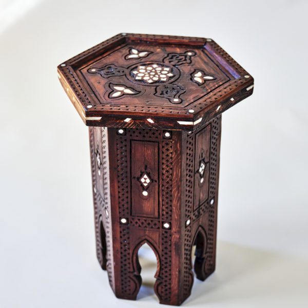 Moroccan Tea Table with Pearl Inlay